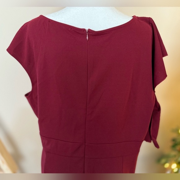 Ever Pretty Asymmetrical Burgundy Red Asymmetrical Dress, 3XL - Picture 8 of 13